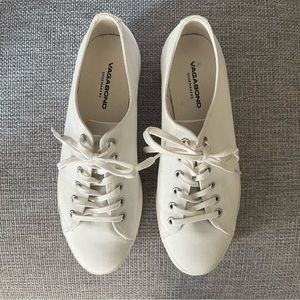 Vagabond Teddie White Canvas Platform Sneakers